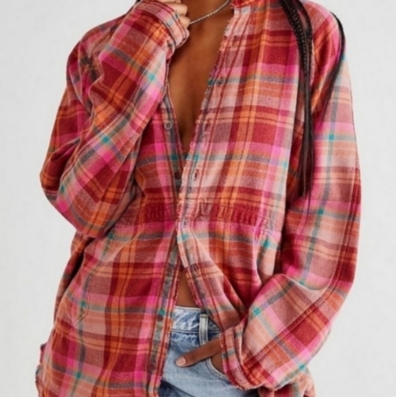We The Free Tops - 🍂 FALL IS IN THE AIR!! WE THE FREE- ROUGH CUT OVERSIZED FLANNEL!
